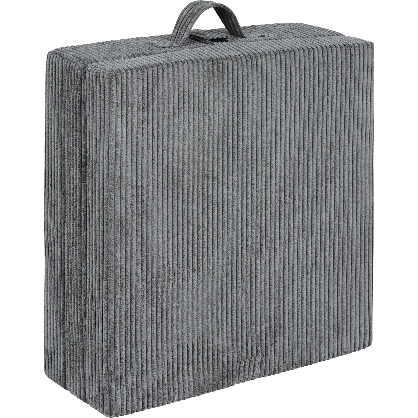 Faltmatratze Rumba Cord grau 190 x 60 x 7 cm