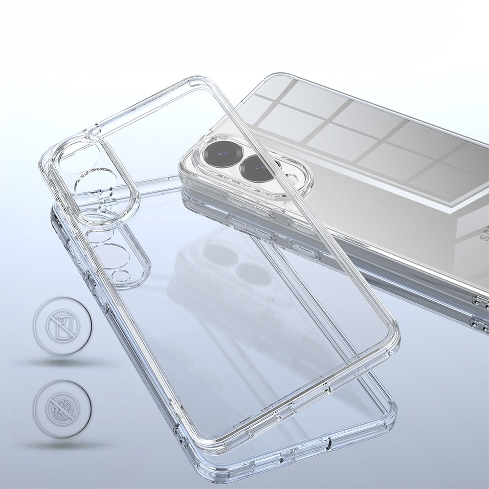 Samsung Galaxy S25 Edge Hybrid Hülle TPU Bumper   Acryl Rückseite - Transparent