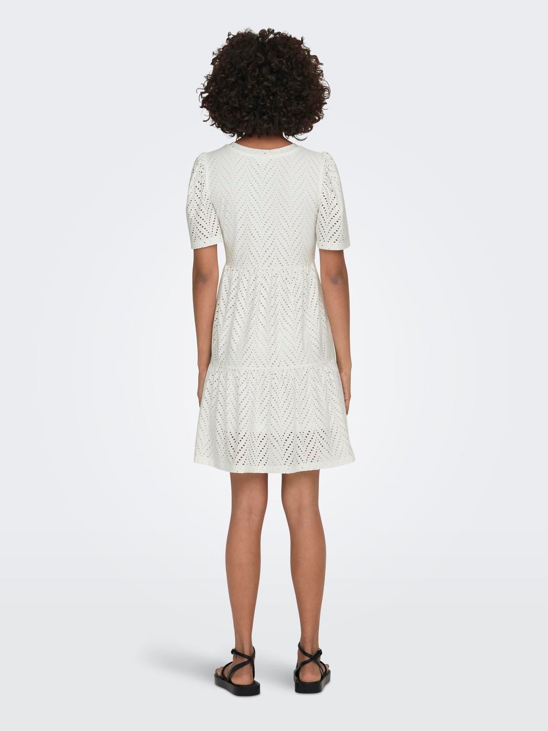 JDYCARLA Kurzes Kleid Cloud Dancer