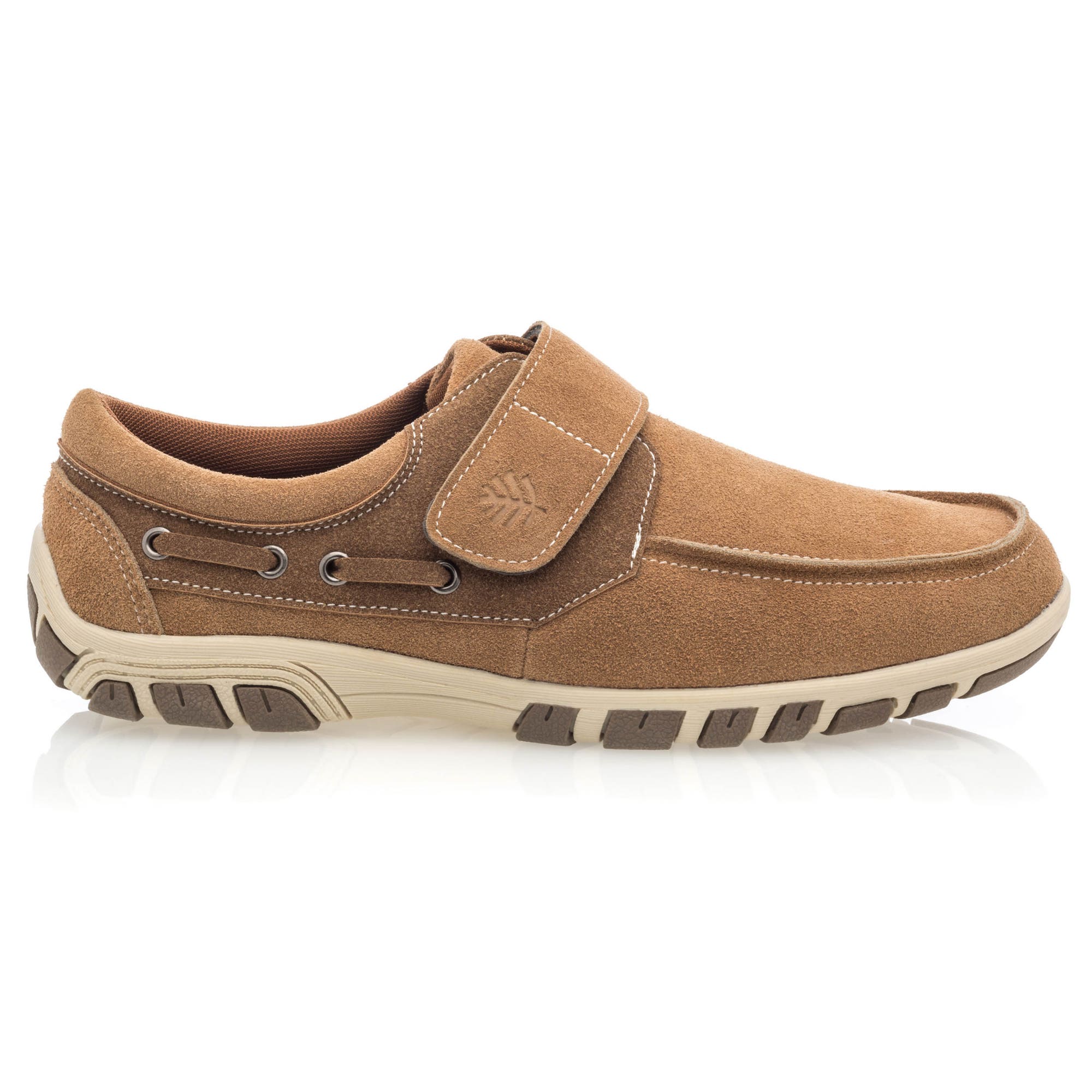 Mocassins pieds sensibles Homme en cuir cognac