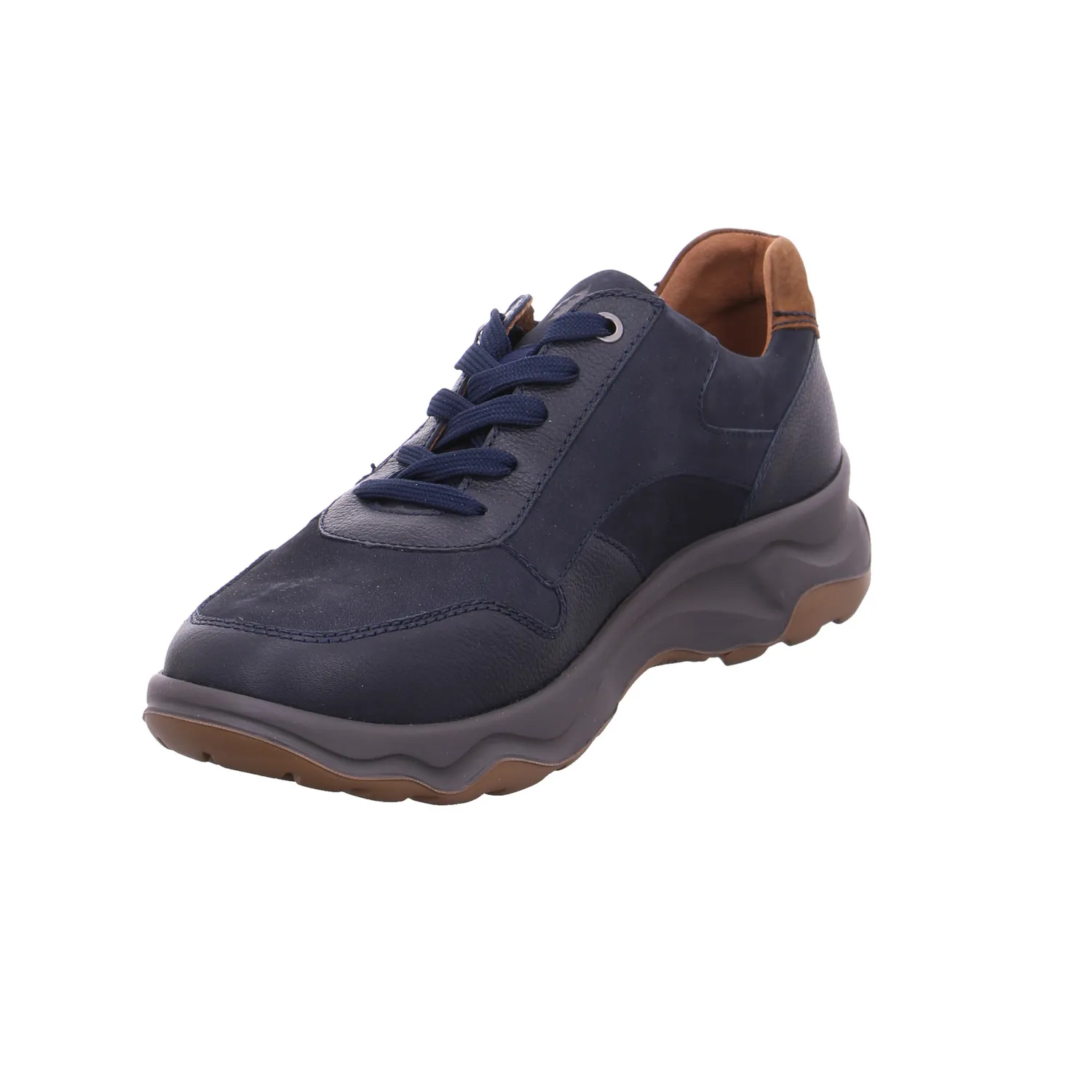 WALDLÄUFER Halbschuhe Sneaker Blau Leder