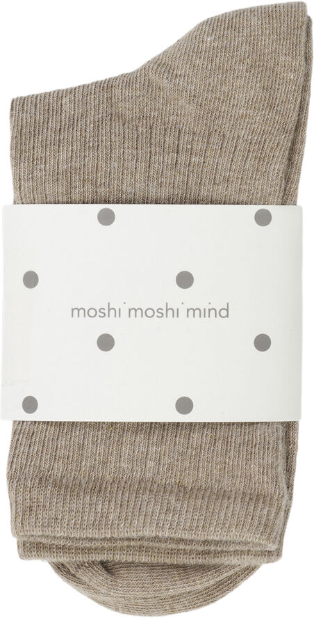 Moshi Moshi Mind story rib socks Warm sand