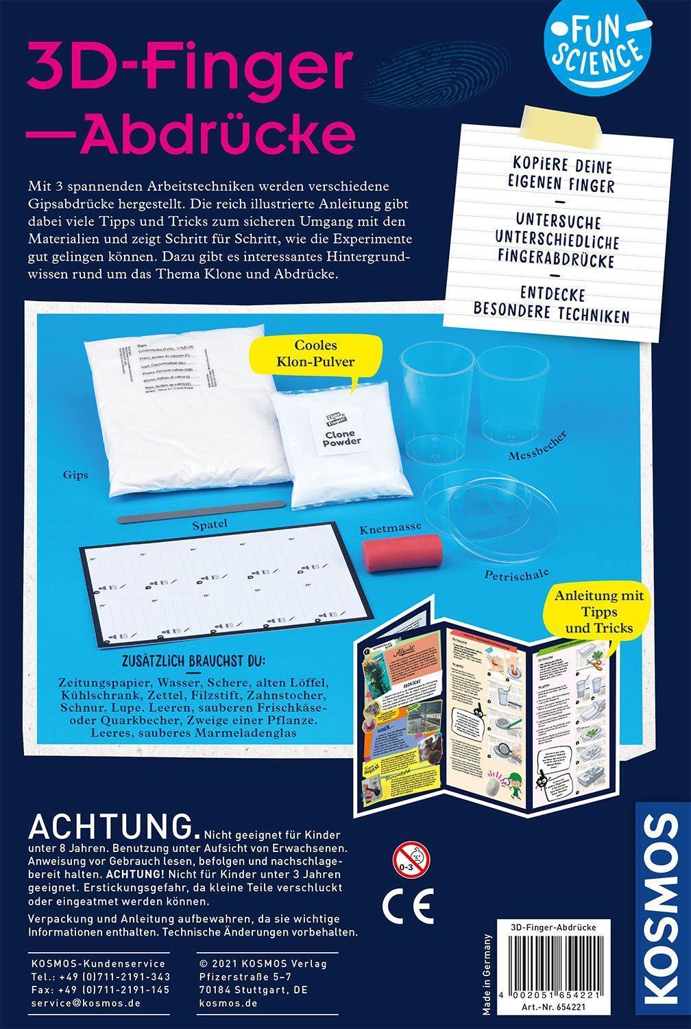 Experimentierkasten: Fun Science – 3D-Fingerabdrücke