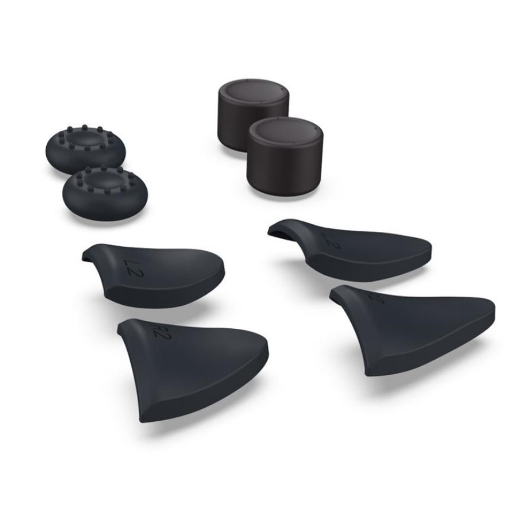 (8-tlg. Set) Sony Playstation PS5 / PS5 Slim Controller Joystick Thumbstick Anti-Rutsch Silikon Kappe   Trigger Verlängerung