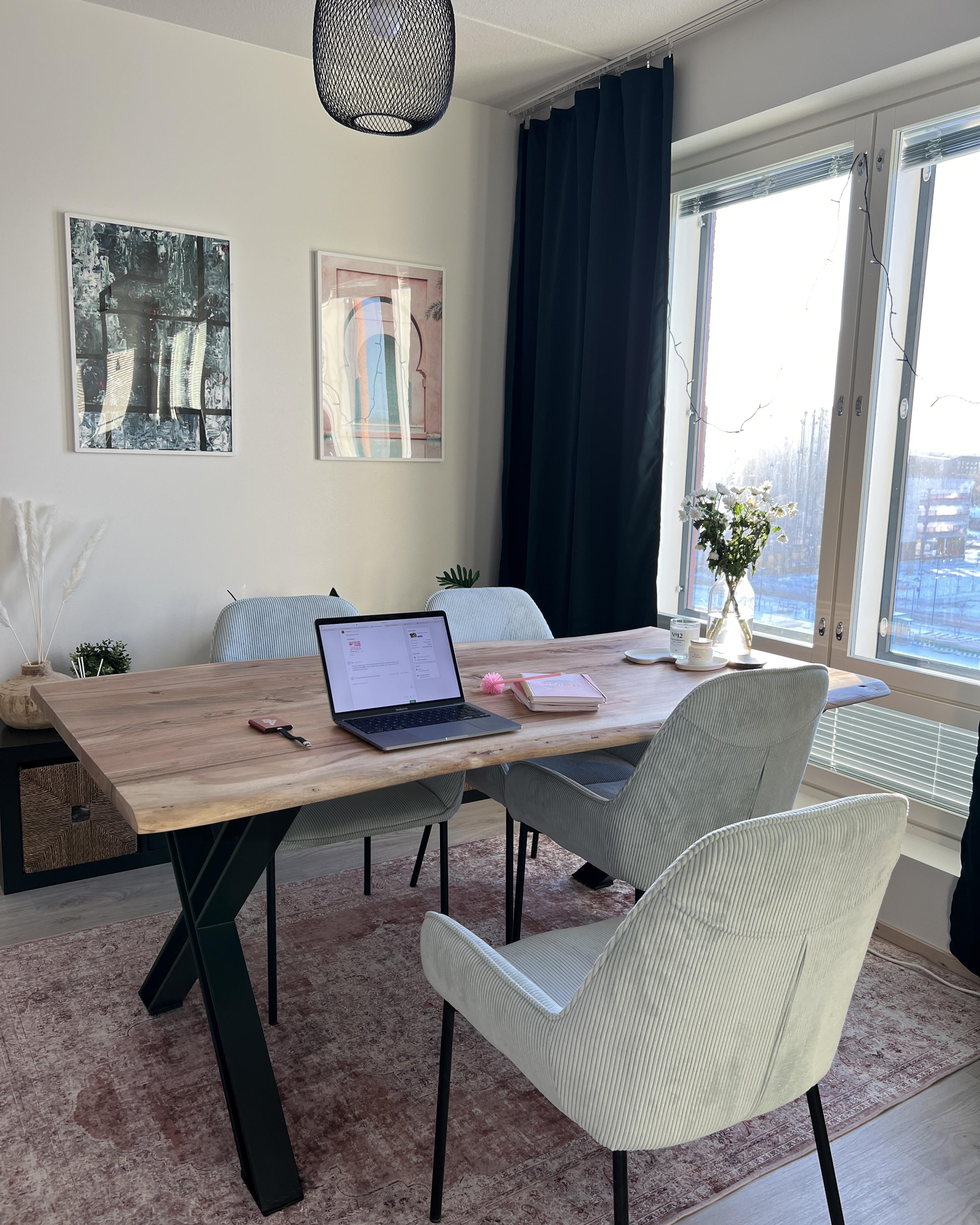 Set van 2 eetkamerstoelen LOVERNA Corduroy Mintgroen