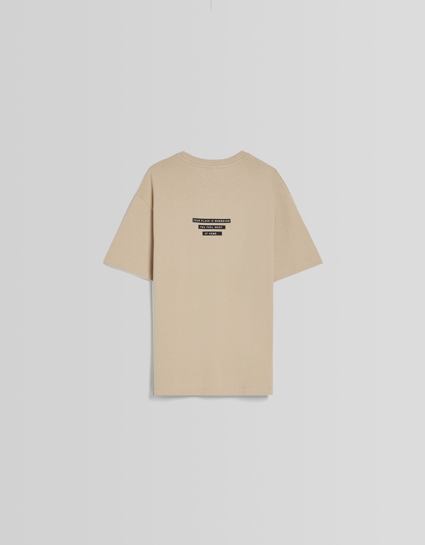 Camiseta de manga curta com estampa