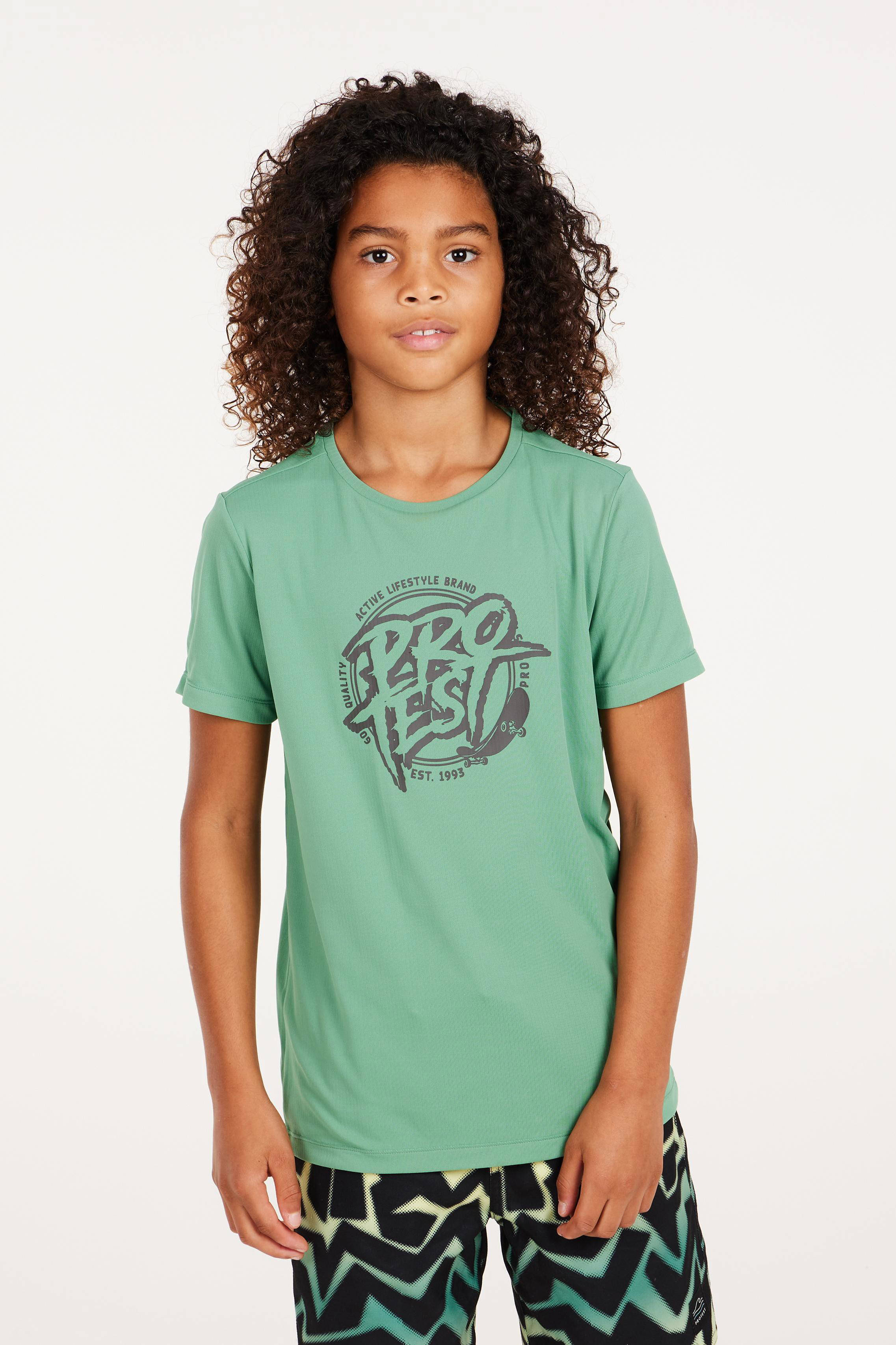 Protest UV T-shirt PRTISLAND JR groen