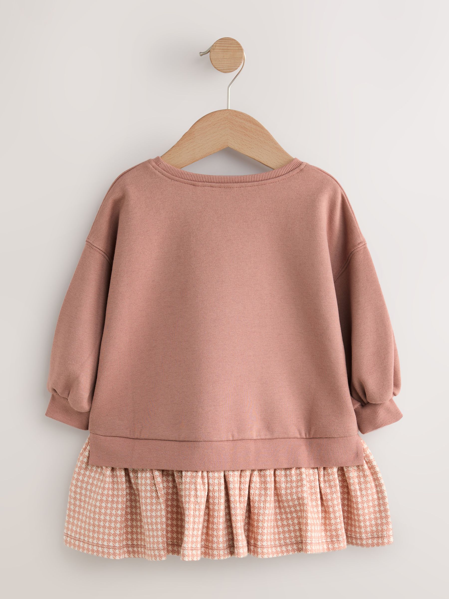 Neutral Panda - Sweaterjurk met ruit (3mnd-7jr)