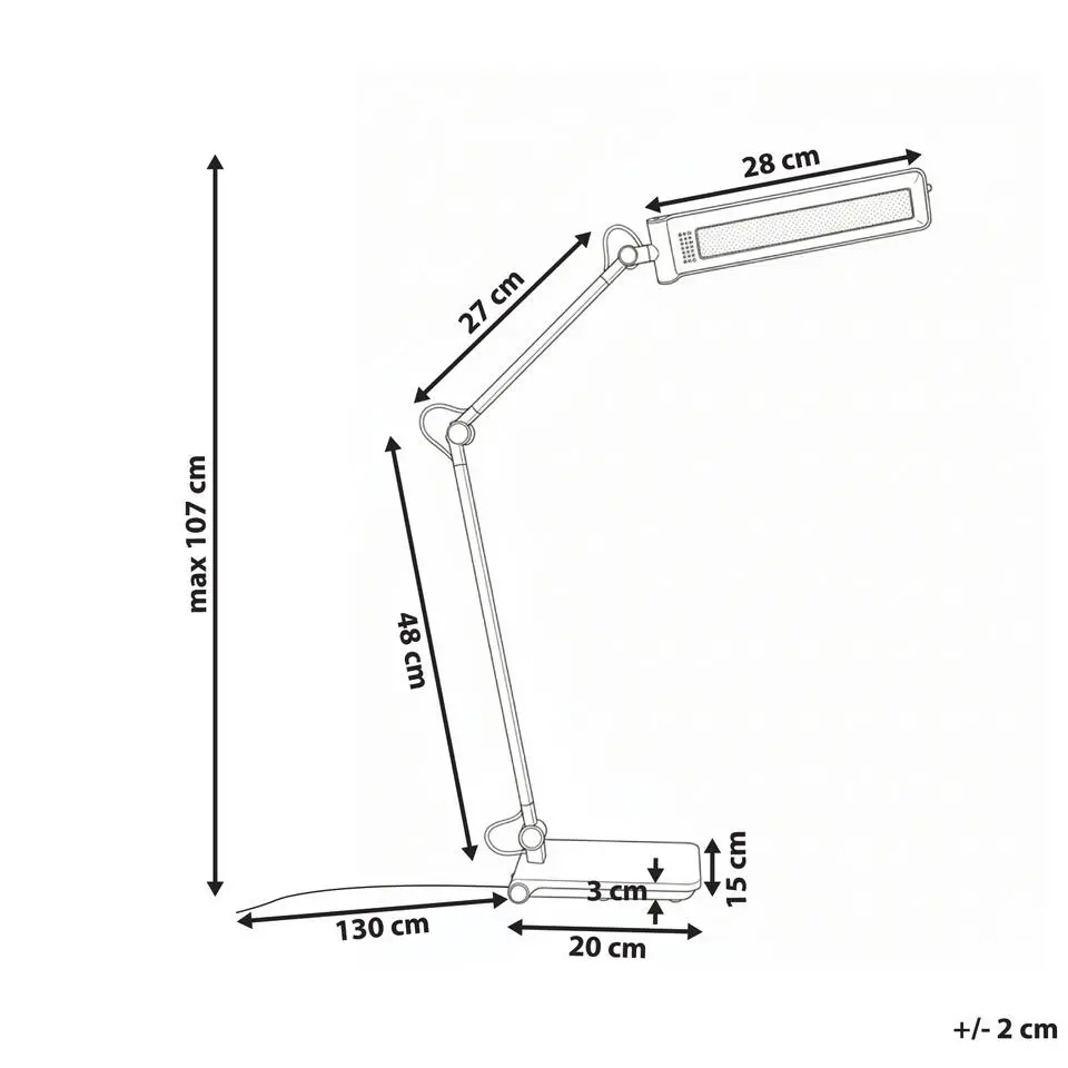 AQUILA - Bureaulamp LED - Grijs - Synthetisch materiaal