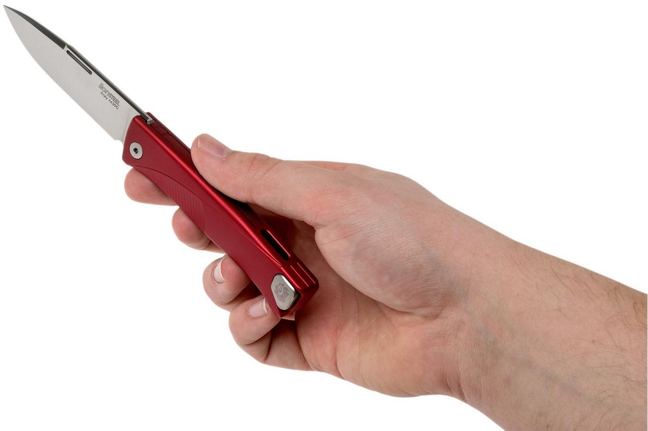 LionSteel Thrill red aluminum integral slipjoint zakmes