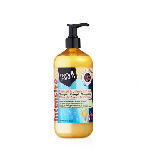 Real Natura Shampoo Sem Sal Pro-Praia & Piscina 500ml