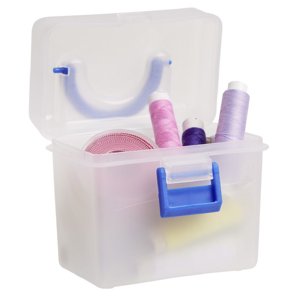 Mini boîte en plastique avec fermeture clip x2