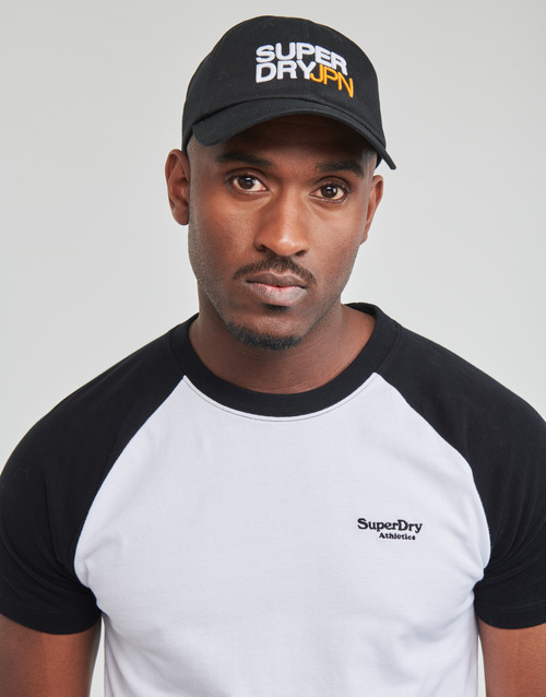 Superdry - ESSENTIAL LOGO BASEBALL TSHIRT - Blanc / Noir