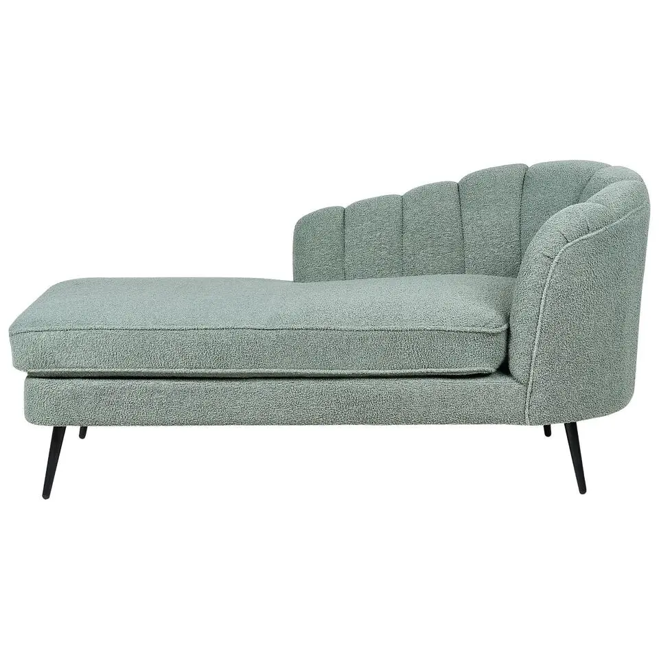 ALLIER - Chaise longue - Groen - Rechterzijde - Bouclé