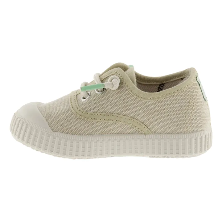 Victoria Baskets Lacets Elastiqués Lona Lavada | Beige