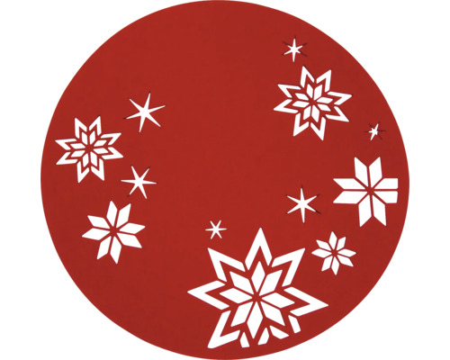 Kerstdecoratie placemat vilt Ø 35 cm rood