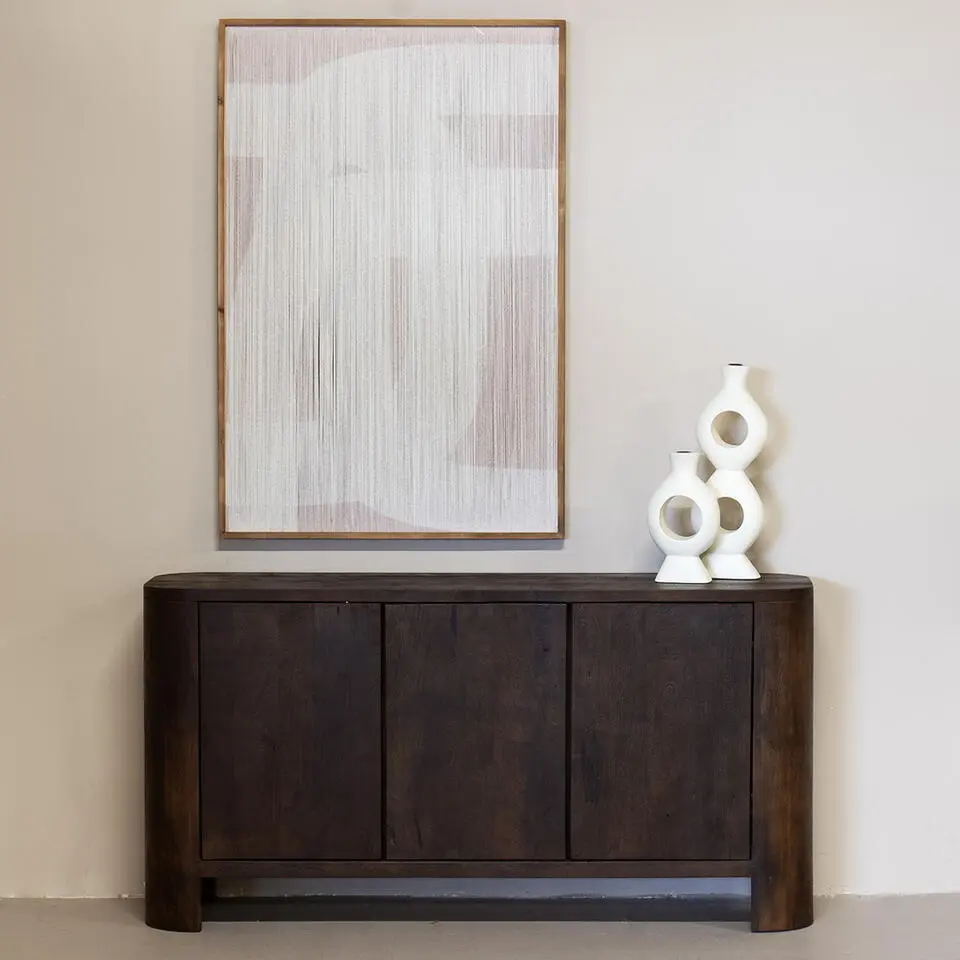 Dressoir Donkerbruin Mangohout - 150x40x76cm - Mitchel
