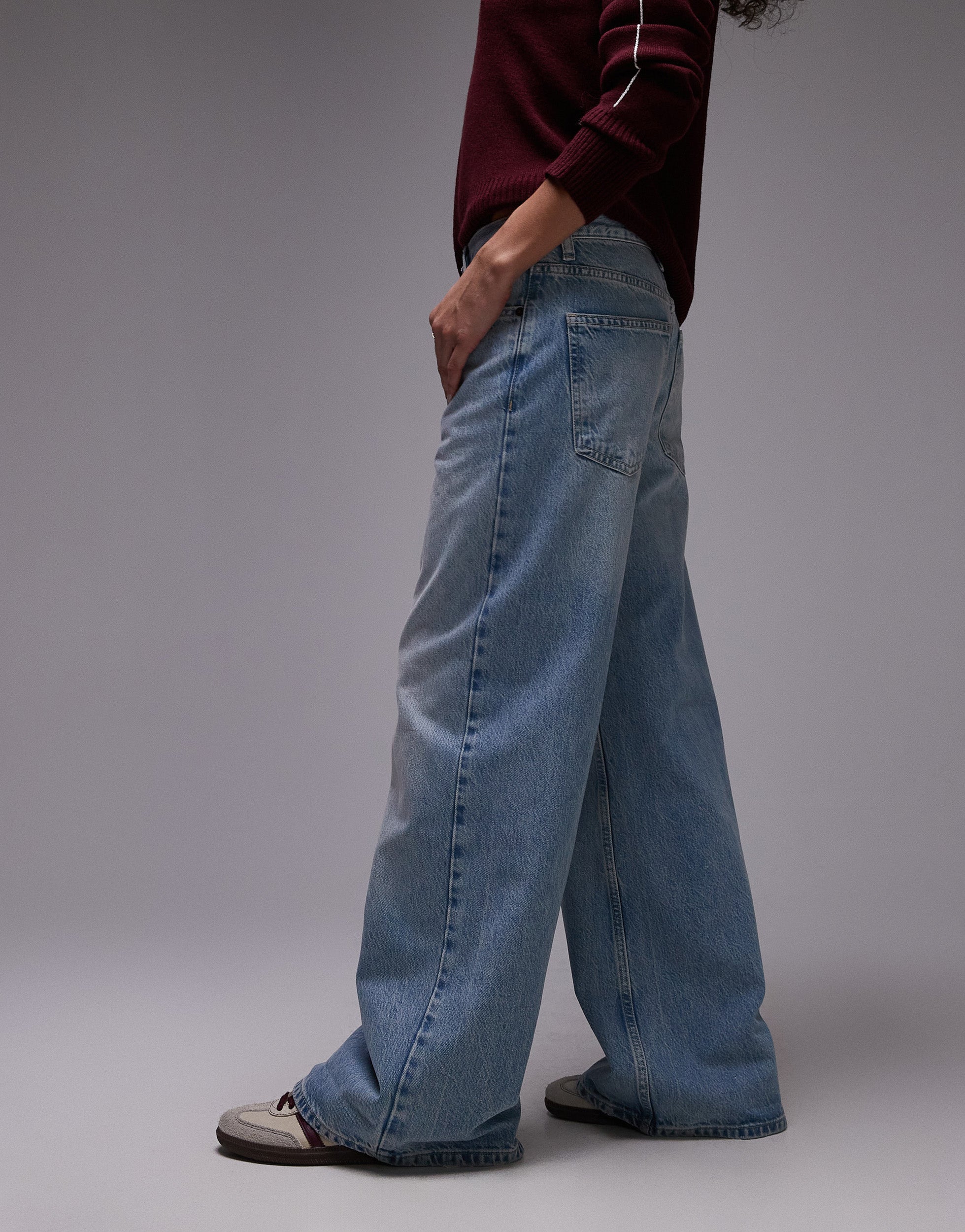 TOPSHOP Mid waist Wide leg fit Jeans
