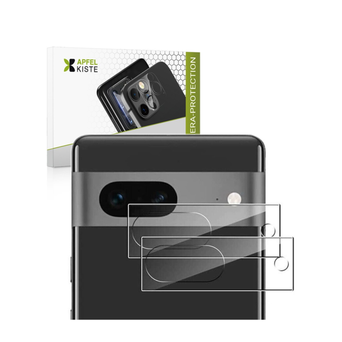 (2er Set) Google Pixel 8a Kamera Objektiv Protector Panzer Glas Case Friendly - Transparent