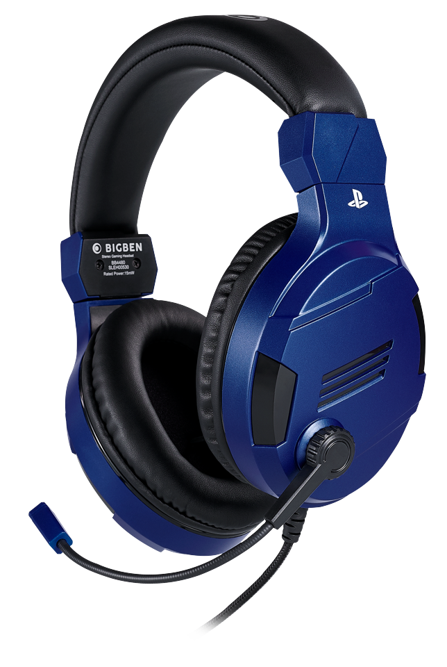 BigBen Interactive PS4 Gaming Headset V3 - Blue - Headset - Sony