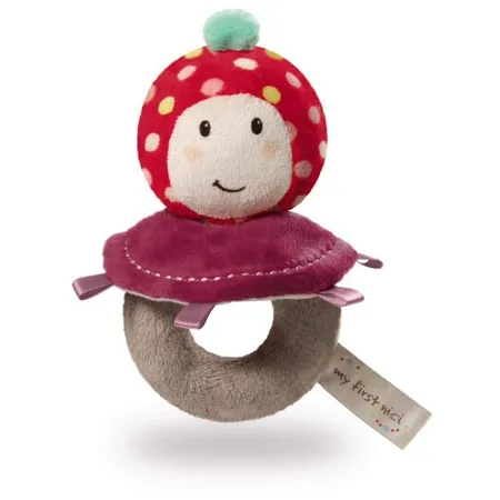 NICI My First NICI Greifring mit Rassel Fliegenpilz Maila