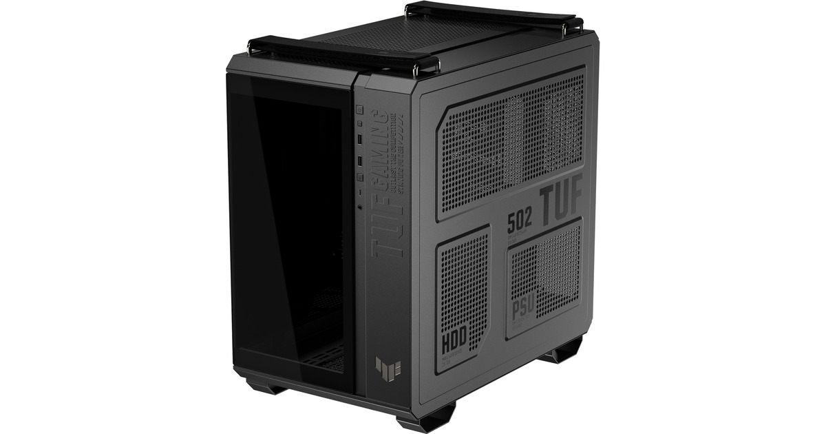 ASUSTUF Gaming GT502 Horizon ARGB midi tower behuizing  (Zwart | 3x USB-A | 1x USB-C | Tempered Glass)