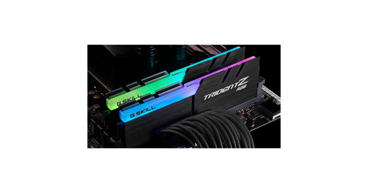 G.Skill32 GB DDR4-3600 Kit werkgeheugen  (Zwart, F4-3600C18D-32GTZR, Trident Z RGB, XMP)