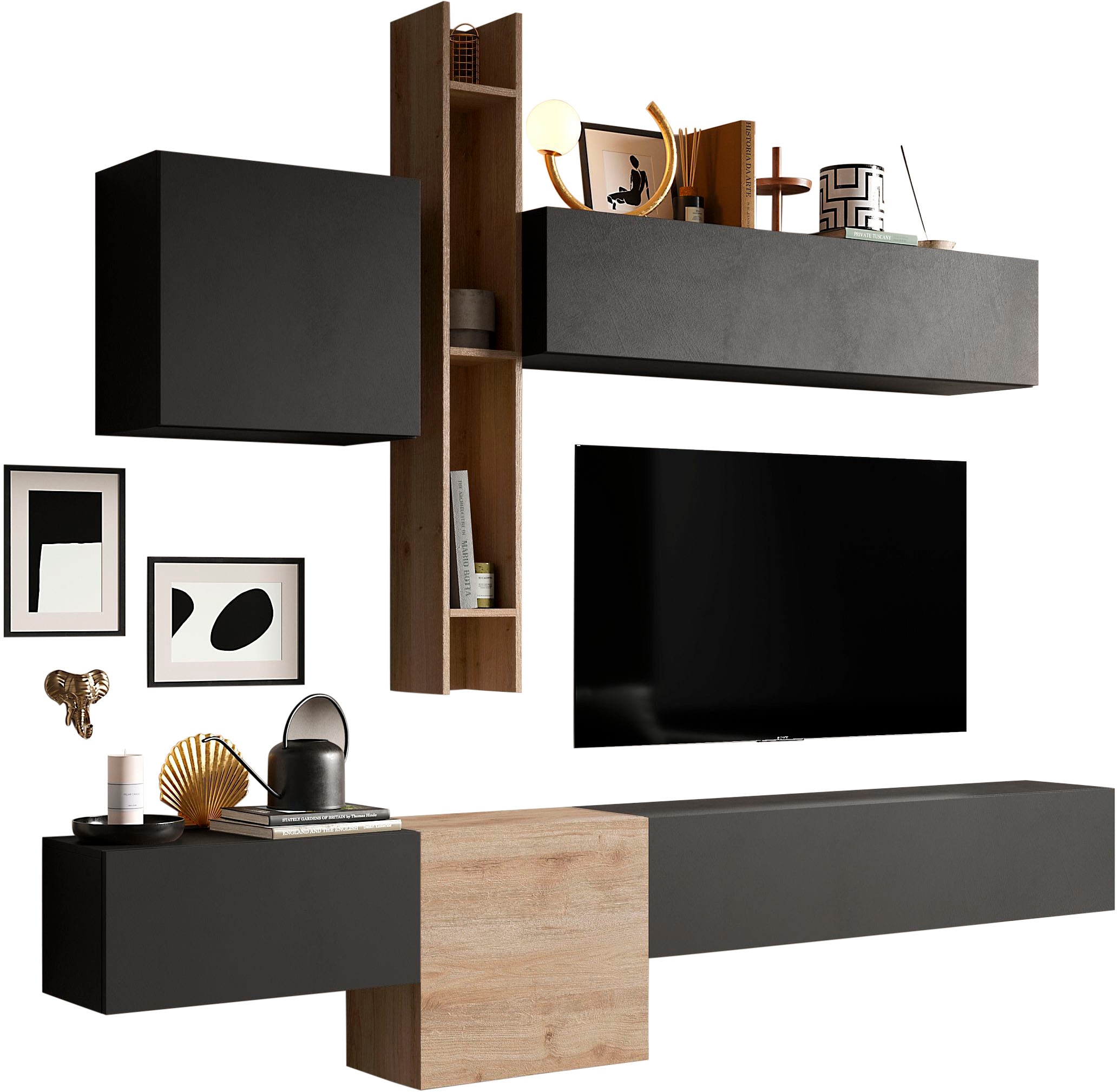 INOSIGN Wohnwand »Infinity, 6tlg. Breite 262 cm, Höhe variabel, Schrankwand, Anbauwand« 6 Stk. tlg.