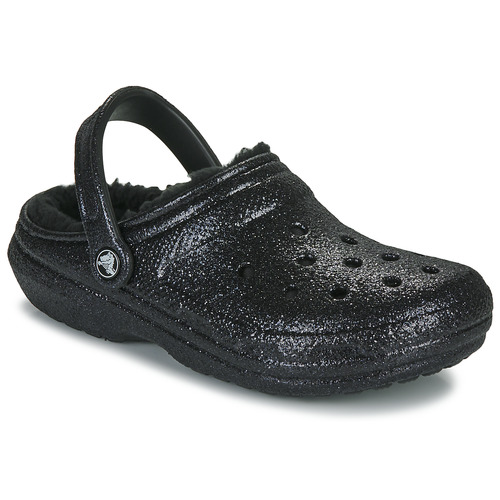 Crocs - Classic Glitter Lined Clog - Noir
