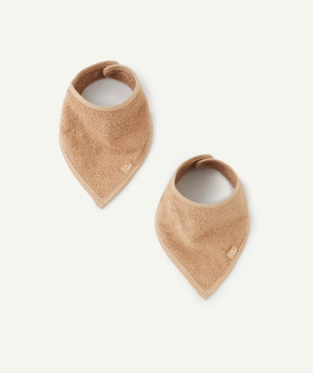 JOLLEINLOT DE 2 BAVOIRS EN EPONGE BANDANA BEIGE