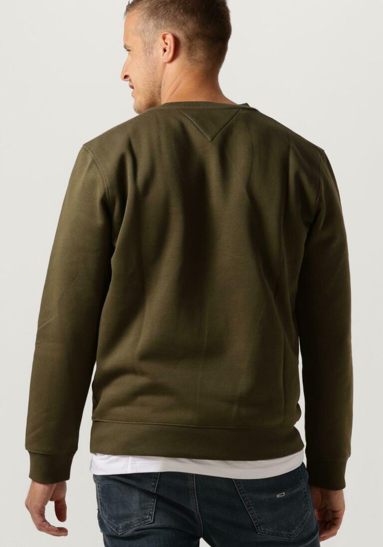 TOMMY JEANS groene tommy jeans sweater tjm regular fleece c neck