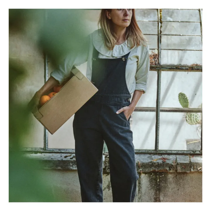 Poudre Organic Salopette Denim Quetsche - Collection Femme  | Noir