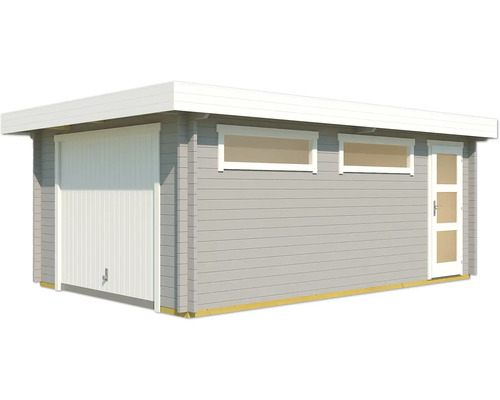 Enkele garage Outdoor Life Canberra met draaideur 360 x 540 cm lichtgrijs