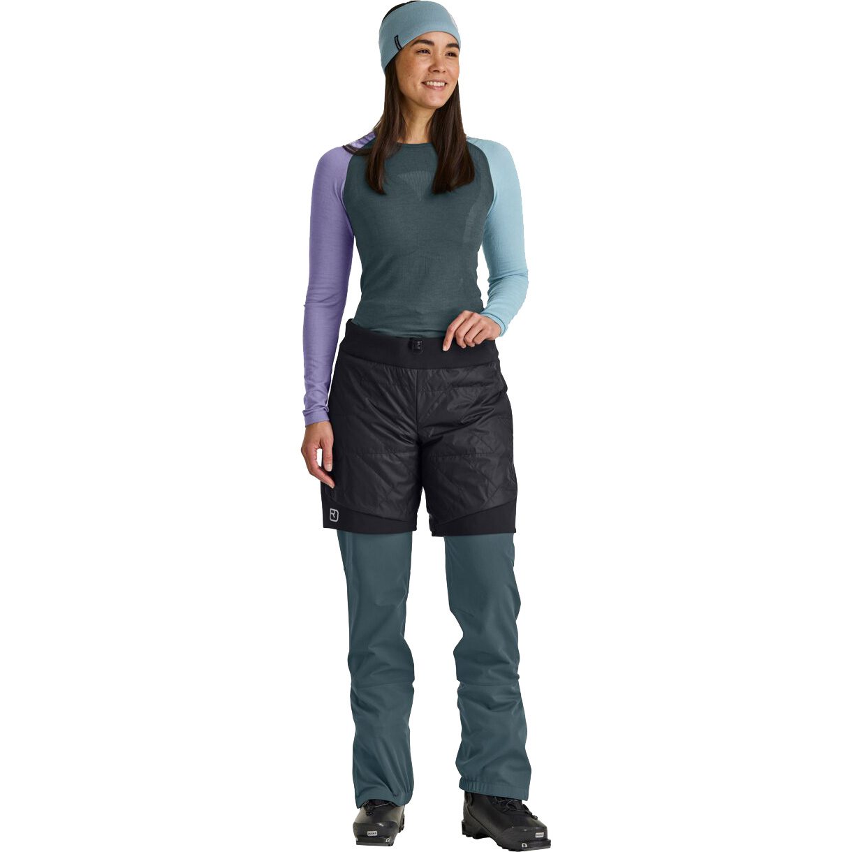 ORTOVOX Swisswool Piz Boè Isolations-Shorts Damen black raven