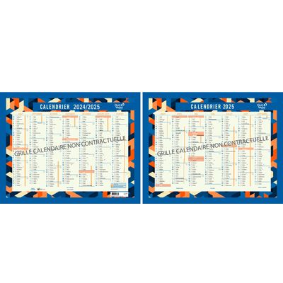 Calendrier de banque Août à Septembre - 43 x 33,5 cm - éventail - Quo Vadis