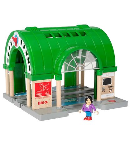 BRIO WoRød Togstation -  Grøn/Gr?/Tr? 33649