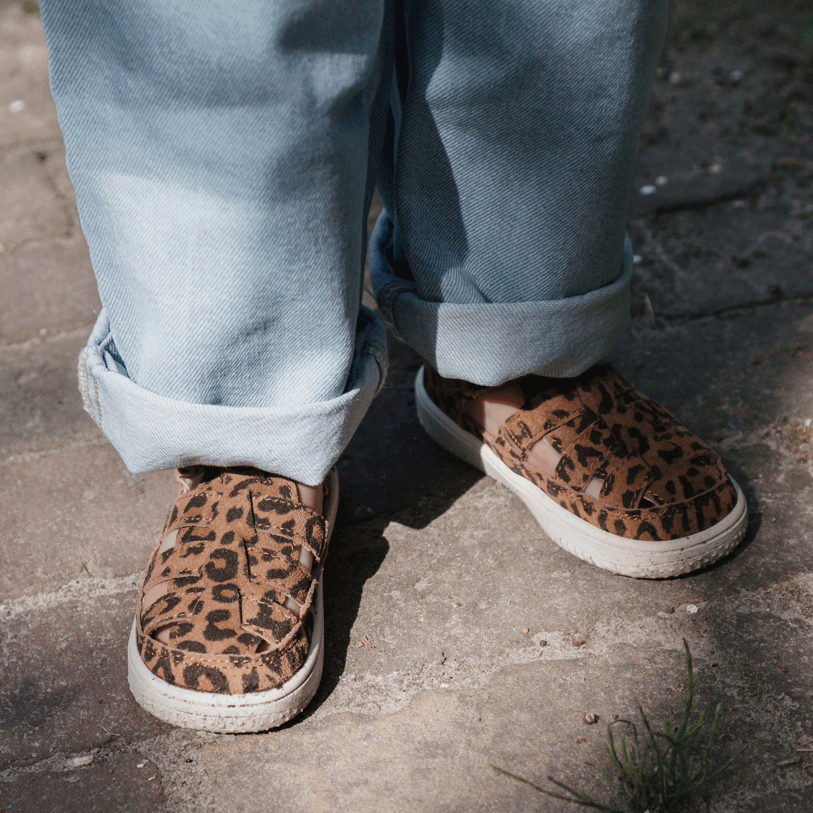 Shoesme braune Sandale mit Leopardenmuster