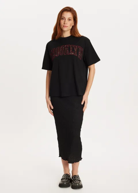 T-shirt met print Brooklyn kant zwart (ZWART)