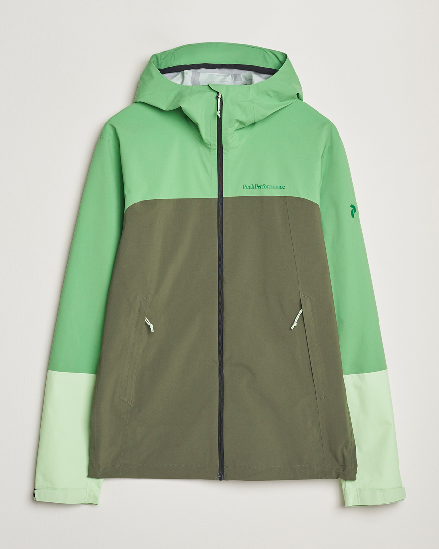 Peak Performance Trail Hipe Hooded Shell Jacket Peppermint/Pine Needle
