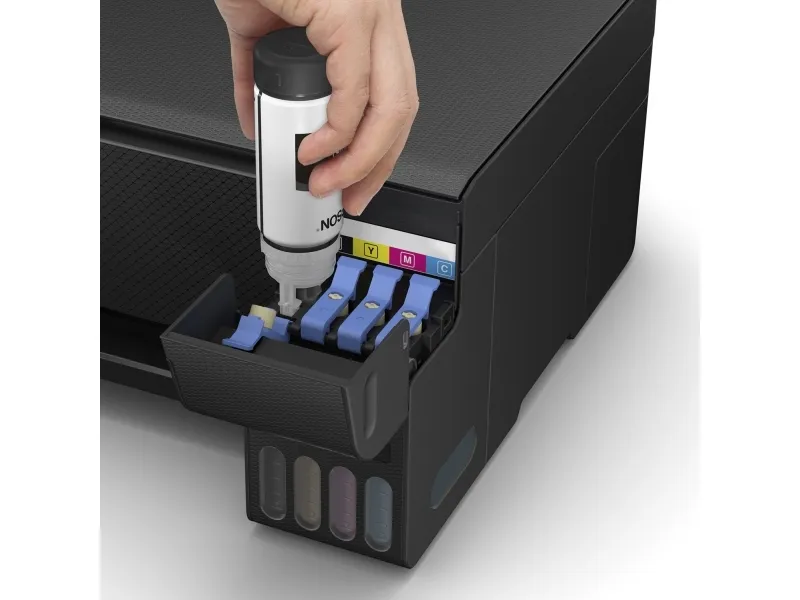 [OUTLET] - Epson EcoTank ET-2812 - Multifunktionsprinter - farve - blækprinter - kan genopfyldes - A4 (medie) - op til 10 spm (udskriver) - 100 ark - Wi-Fi - sort