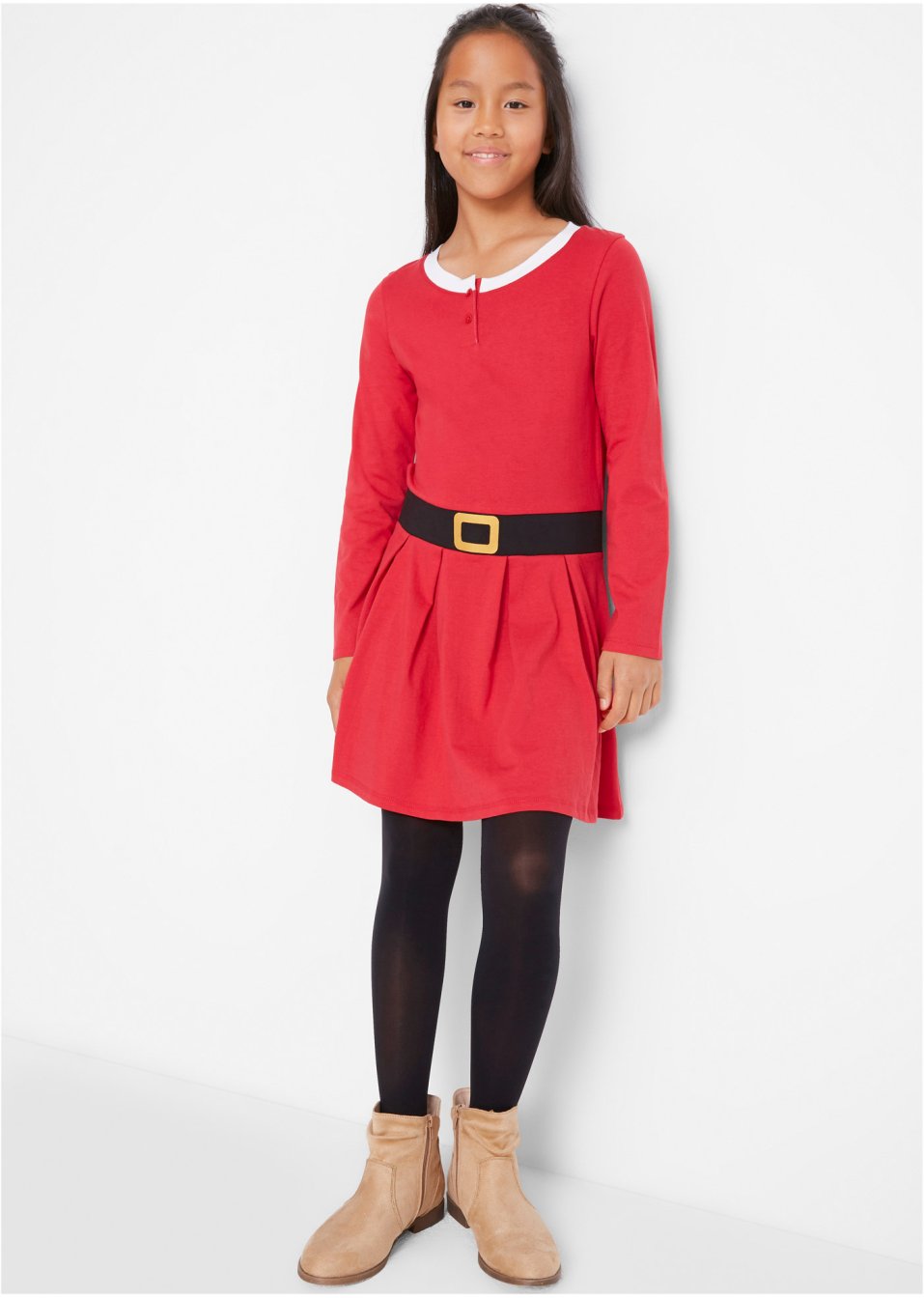 Robe de Noël fille en jersey
