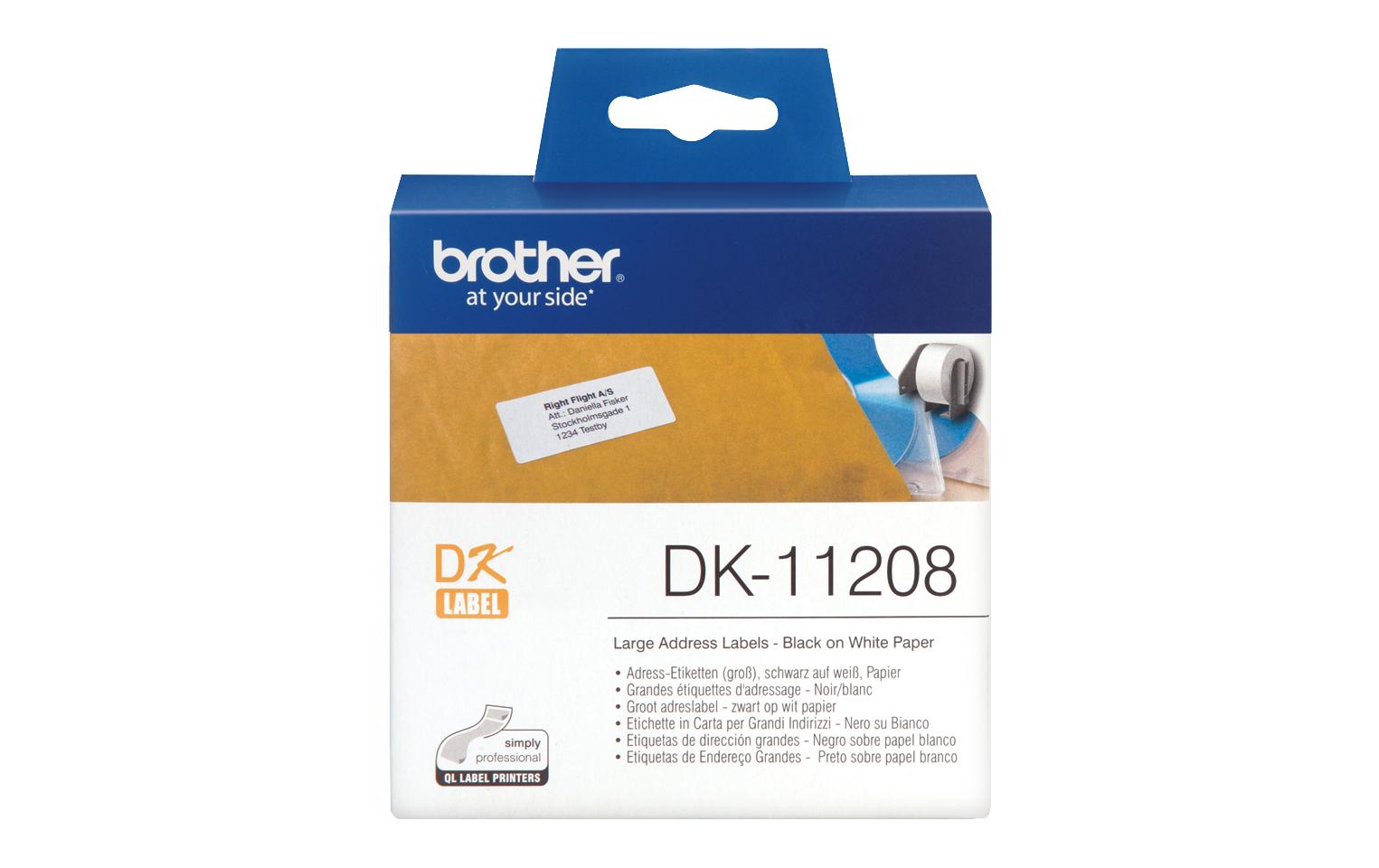 Etikettenrolle DK-11208 Thermo Direct 38 x 90 mmEtikettenrolle für Thermodirekt-Drucker