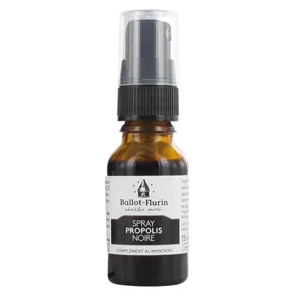 Spray de Própolis Preta Ballot-Flurin Santé com Álcool 100% Orgânico 15ml