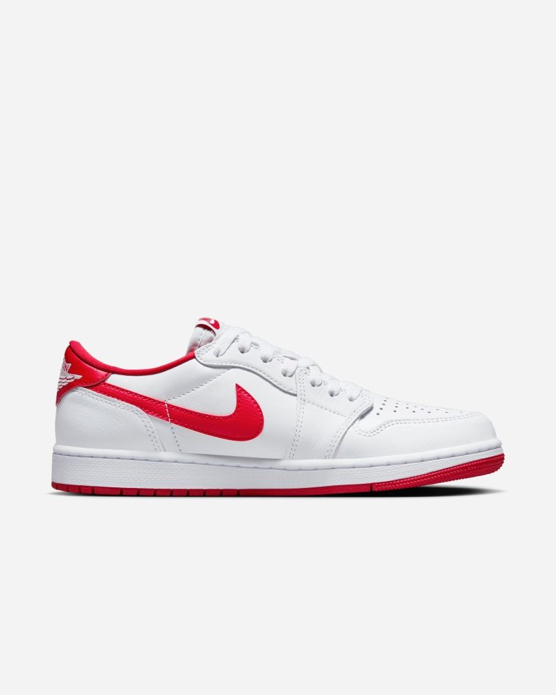 Chaussures Nike Air Jordan 1 Low OG Blanc & Rouge pour homme