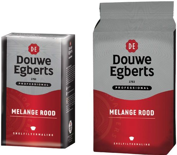 Koffie Douwe Egberts Snelfiltermaling Melange Rood 500gr
