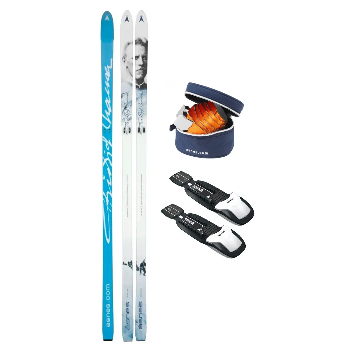 Åsnes Nansen BC- fjellskipakke med Rottefella BC manuell og Åsnes Kortfelle syntetisk fellelås 45mm 65cm