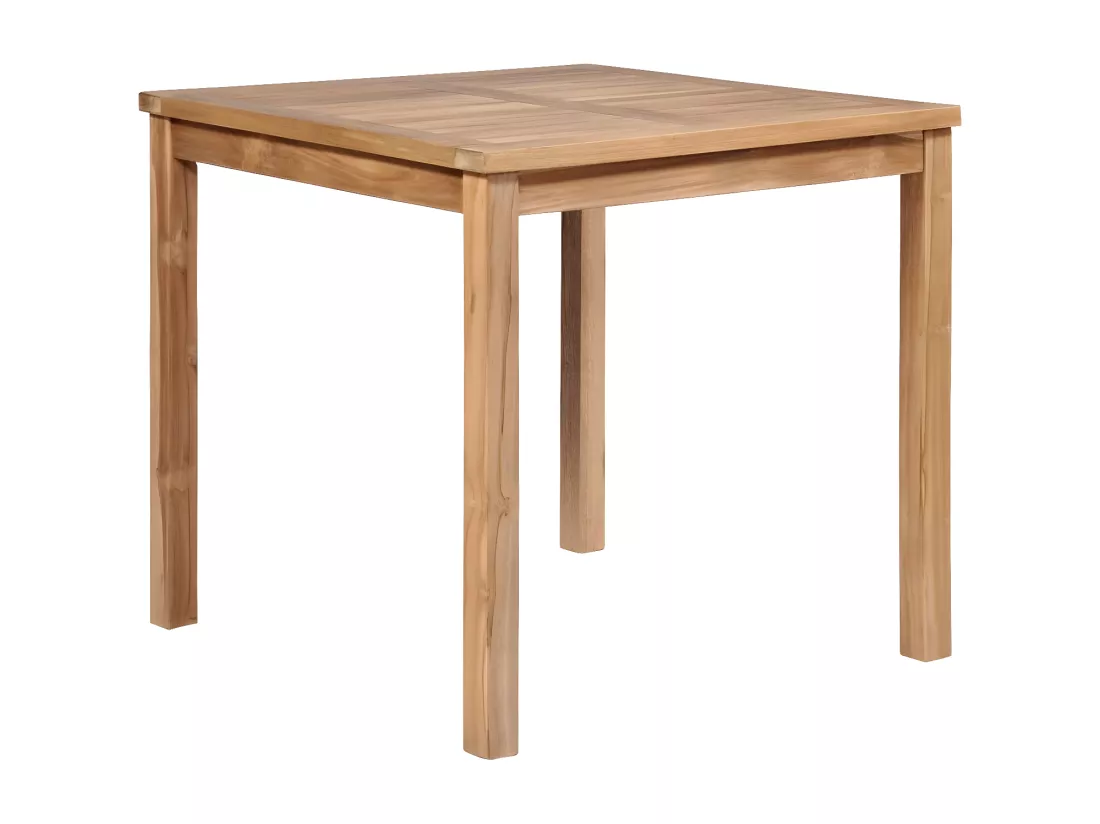 Prolenta Premium - Table de jardin 80x80x77 cm Bois de teck solide
