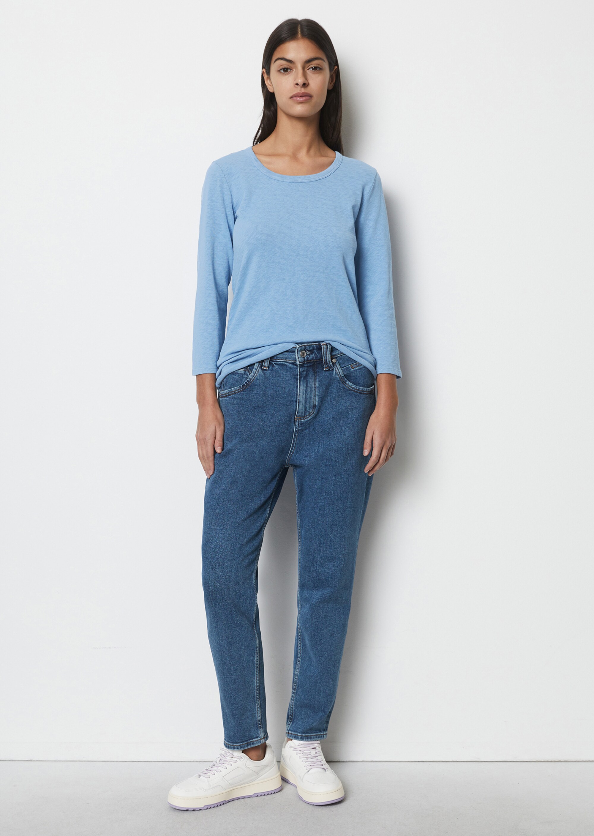T-Shirt slim aus Slub-Jersey