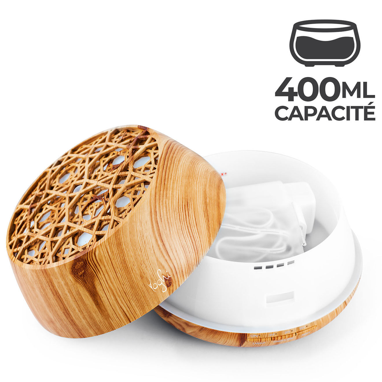 Yoghi Diffuseur d'arôme ultrasonique USB multicolore - 400 ml