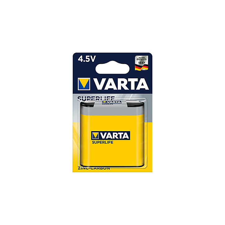Pile saline 3R12P 4.5V - 2Ah non rechargeable Varta Superlife, lot de 1